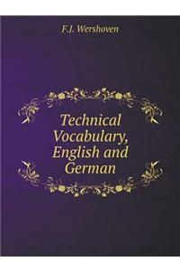 Technical Vocabulary, English and German