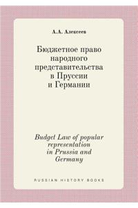 Budget Law of popular representation in Prussia and Germany