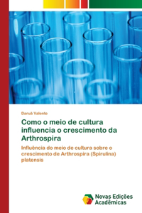 Como o meio de cultura influencia o crescimento da Arthrospira