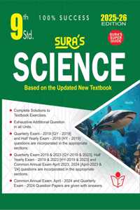 SURA`S 9th Standard Science Full Year Guide English Medium 2025-26 Latest Updated Edition