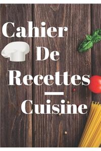 cahier de recette