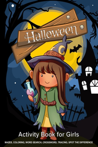 Halloween Activity Book for Girls