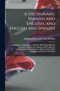 Dictionary, Spanish and English, and English and Spanish