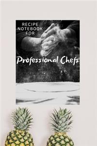 Recipe Notebook For Professional Chefs