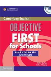 Objective First for Schools Practice Test Booklet [With CD (Audio)]