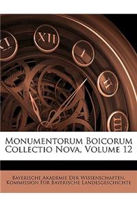 Monumentorum Boicorum Collectio Nova, Volume 12