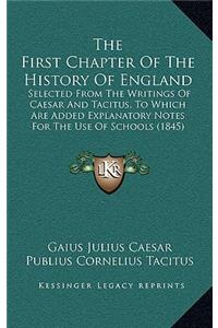 The First Chapter Of The History Of England