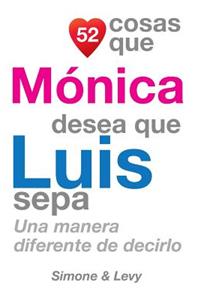 52 Cosas Que Mónica Desea Que Luis Sepa: Una Manera Diferente de Decirlo