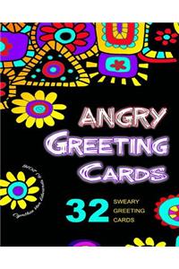 The Adult Coloring Book of Angry Swear Word Greeting Cards