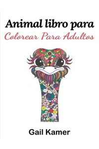 Animal Libro Para Colorear Para Adultos