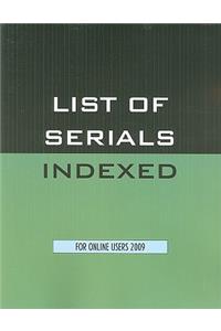 List of Serials Indexed