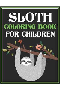 Sloth Coloring Book for Children