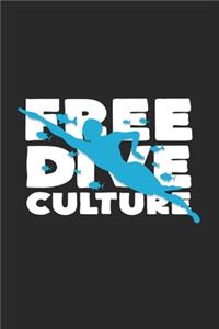 Free dive culture: 6x9 Freediving - grid - squared paper - notebook - notes