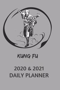 Kung Fu 2020 & 2021 Daily Planner - Two Year Appointment Book Gift - Agenda Notebook for New Year Planning