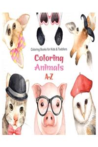 Coloring Books for Kids & Toddlers Coloring Animals A-Z