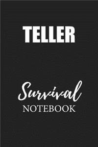 Teller Survival Notebook: Small Undated Weekly Planner for Work and Personal Everyday Use Habit Tracker Password Logbook Music Review Playlist Diary Journal