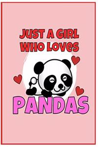I'm Just a Girl Who Loves Pandas Dot Grid Journal