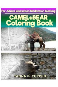 CAMEL+BEAR Coloring book for Adults Relaxation Meditation Blessing: Sketch coloring book Grayscale Pictures