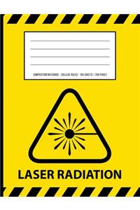 Laser Radiation Warning Periodic Table Chemistry Composition Notebook