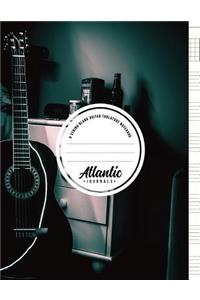 6 String Blank Guitar Tablature Notebook - Late Nite Composition