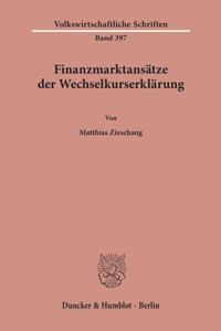 Finanzmarktansatze Der Wechselkurserklarung