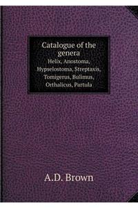 Catalogue of the Genera Helix, Anostoma, Hypselostoma, Streptaxis, Tomigerus, Bulimus, Orthalicus, Partula