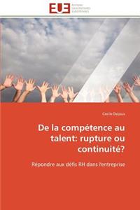 de la Compétence Au Talent