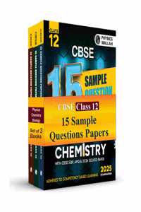PW CBSE | Class 12 | 15 Sample Question Papers Physics, Chemistry & Biology Combo Set of 3 Books For 2025 Exam