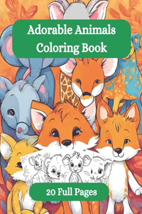 Adorable Animals Coloring Book