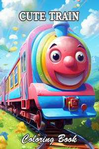 Cute Train Coloring Book