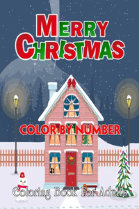 Merry Christmas Color By Number Coloring Book For Adults