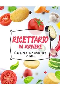 Ricettario Da Scrivere Quaderno Per Annotare Ricette