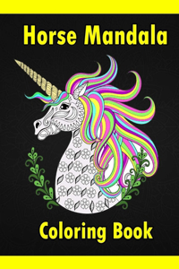 Horse Mandala Coloring Book