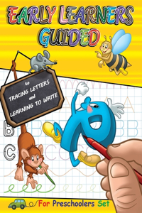 Early Learners Guided: to Tracing Letters and Learning to Write for Preschoolers set, with exercise Handwriting Practice, Pre-Writing, Little Skills, Alphabet, Shapes, Wor