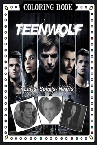 Teen Wolf Lines Spirals Hearts Coloring Book