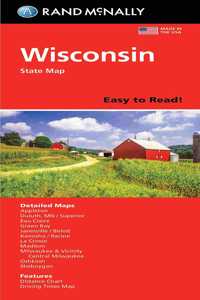Rand McNally Easy to Read: Wisconsin State Map