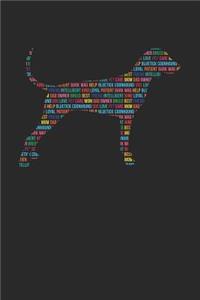 Bluetick Coonhound Notebook 'Word Cloud' - Gift for Bluetick Coonhound Lovers - Bluetick Coonhound Journal