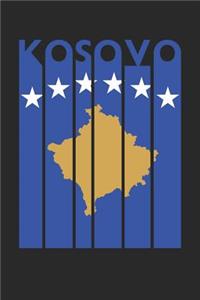 Vintage Kosovo Notebook - Retro Kosovo Planner - Kosovan Flag Diary - Kosovo Travel Journal