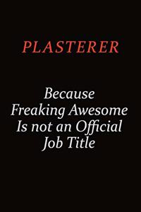 Plasterer Because Freaking Awesome Is Not An Official Job Title