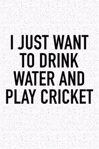I Just Want to Drink Water and Play Cricket