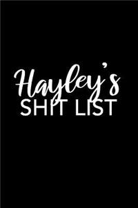 Hayley's Shit List