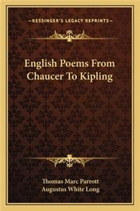 English Poems from Chaucer to Kipling