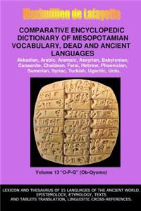 V13.Comparative Encyclopedic Dictionary of Mesopotamian Vocabulary Dead & Ancient Languages
