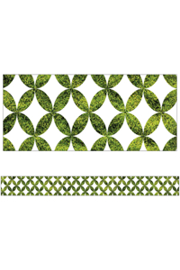 Woodland Whimsy Moss Lattice Straight Borders