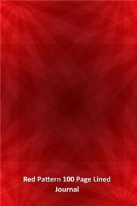 Red Pattern 100 Page Lined Journal