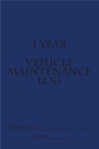 1 Year Vehicle Maintenance Log