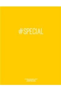 Notebook for Cornell Notes, 120 Numbered Pages, #SPECIAL, Gold Cover
