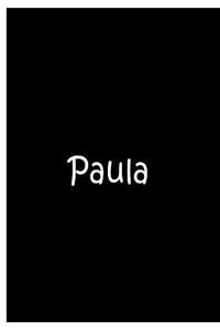 Paula - Black Personalized Notebook / Journal / Lined Pages / Soft Matte Cover