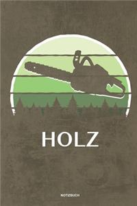 Holz - Notizbuch