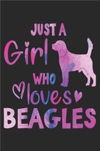 Just a Girl Who Loves Beagle - Beagle Gift Notebook/Journal 6x9 100 Pages